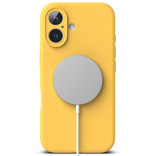 MagSafe pouzdro pro Apple iPhone 16 Plus, Ringke, silikonové, žluté