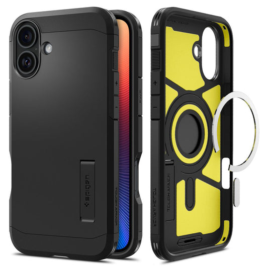 Pouzdro MagSafe pro Apple iPhone 16 Plus, Spigen, Tough Armor, Černé