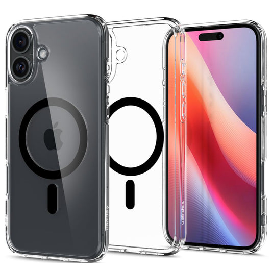 Pouzdro MagSafe pro Apple iPhone 16 Plus, Spigen, Ultra Hybrid, Černé