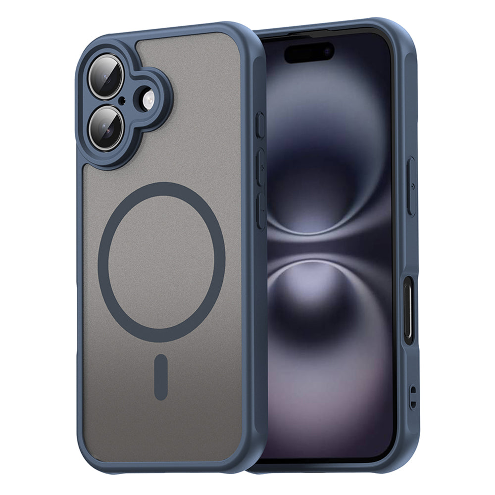 MagSafe pouzdro pro Apple iPhone 16 Plus, Techsuit, HaloFrost II, Tmavě modrá