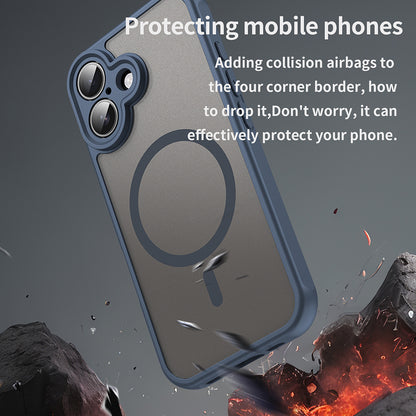 MagSafe pouzdro pro Apple iPhone 16 Plus, Techsuit, HaloFrost II, Tmavě modrá