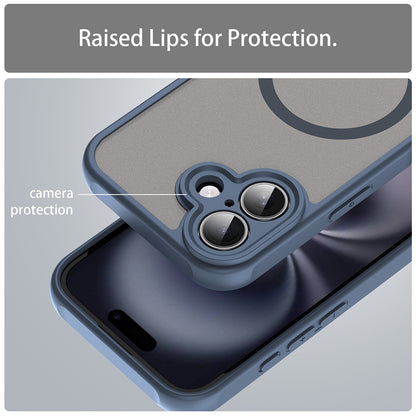 MagSafe pouzdro pro Apple iPhone 16 Plus, Techsuit, HaloFrost II, Tmavě modrá