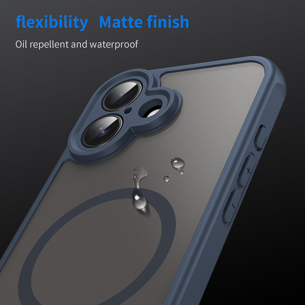 MagSafe pouzdro pro Apple iPhone 16 Plus, Techsuit, HaloFrost II, Tmavě modrá