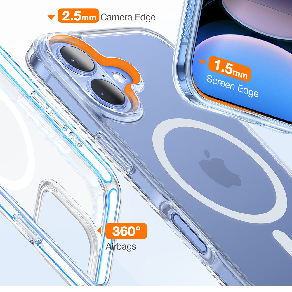 Pouzdro MagSafe pro Apple iPhone 16 Plus, Torras, Diamond, Průhledné