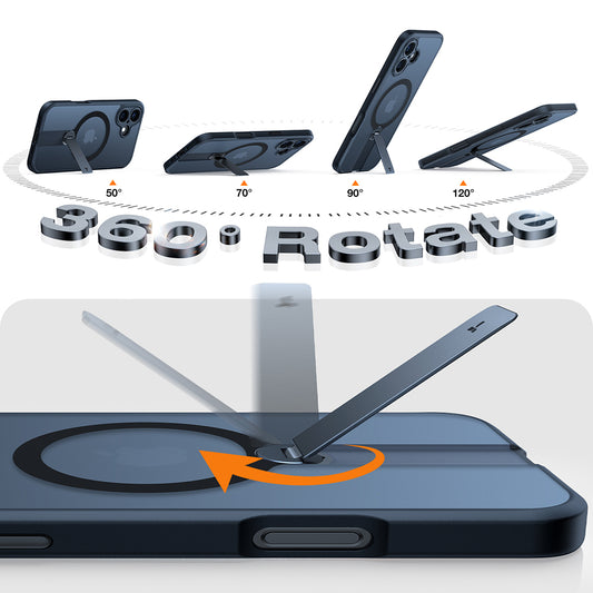 Pouzdro MagSafe pro Apple iPhone 16 Plus, Torras, Pstand Spin, Černá
