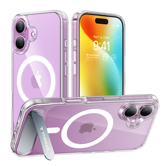 Pouzdro MagSafe pro Apple iPhone 16 Plus, Torras, Pstand, Průhledné