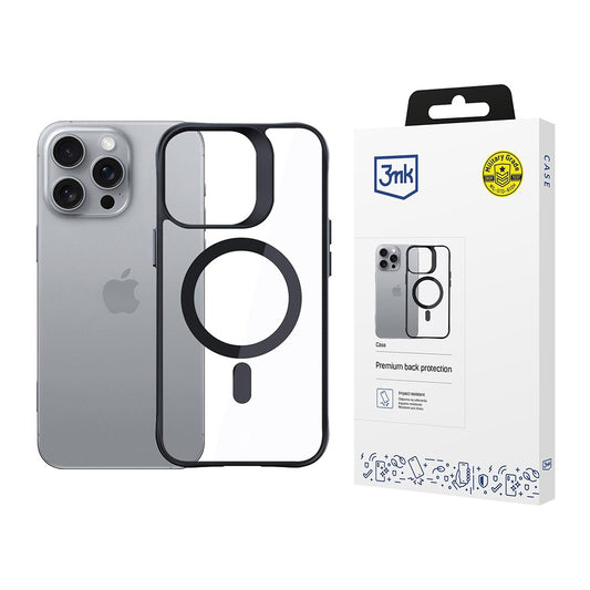 MagSafe pouzdro pro Apple iPhone 16 Pro, 3MK, Satin Armor, průhledné
