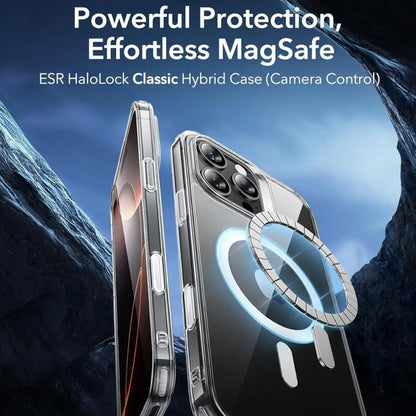 Pouzdro MagSafe pro Apple iPhone 16 Pro, ESR, Classic Hybrid Slide, Černě průhledné