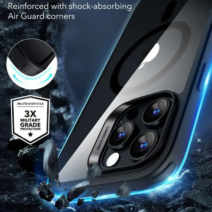 Pouzdro MagSafe pro Apple iPhone 16 Pro, ESR, Classic Hybrid Slide, Černě průhledné