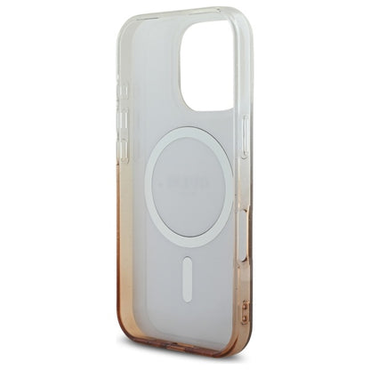 Pouzdro MagSafe pro Apple iPhone 16 Pro, Guess, IML Glitter Gradient, Hnědá