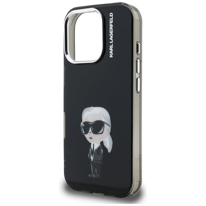 Pouzdro MagSafe pro Apple iPhone 16 Pro, Karl Lagerfeld, IML Aquarelle Logo Karl, Černá