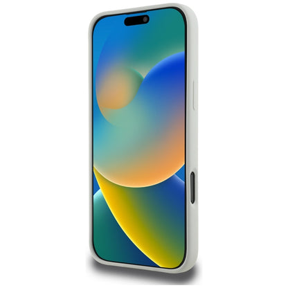 Pouzdro MagSafe pro Apple iPhone 16 Pro, Karl Lagerfeld, Silikonové hlavy Karla & Choupette, Béžová