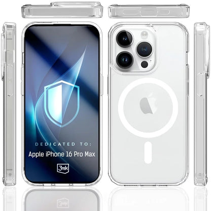MagSafe pouzdro pro Apple iPhone 16 Pro Max, 3MK, Armor MagCase, Transparentní