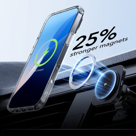 Pouzdro MagSafe pro Apple iPhone 16 Pro Max, ESR, Classic Hybrid Kickstand with Screen Protector, Transparentní