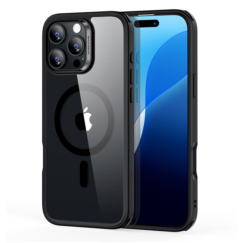 Pouzdro MagSafe pro Apple iPhone 16 Pro Max, ESR, Classic Hybrid, Černě průhledné