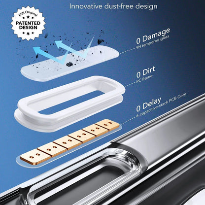Pouzdro MagSafe pro Apple iPhone 16 Pro Max, ESR, Classic Hybrid Slide, Černě průhledné
