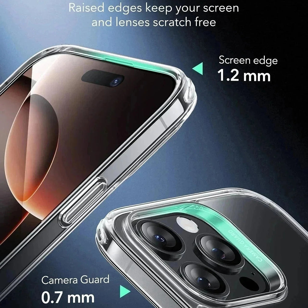 Pouzdro MagSafe pro Apple iPhone 16 Pro Max, ESR, Classic Hybrid Slide, Černě průhledné
