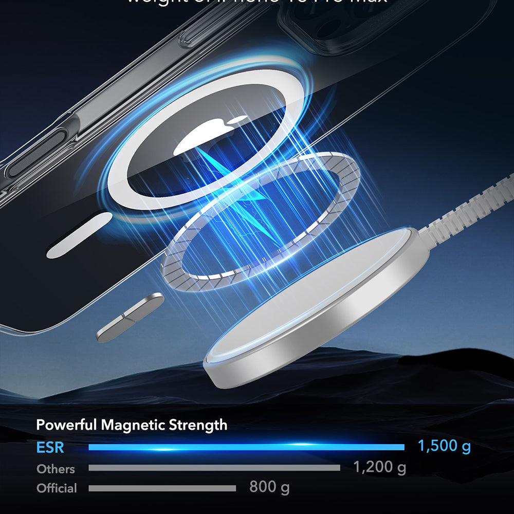 Pouzdro MagSafe pro Apple iPhone 16 Pro Max, ESR, Classic Hybrid, Průhledné