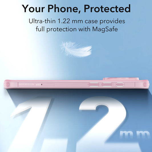 Pouzdro MagSafe pro Apple iPhone 16 Pro Max, ESR, Zero, Saténově růžové