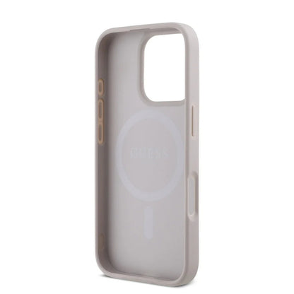 Pouzdro MagSafe pro Apple iPhone 16 Pro Max, Guess, 4G Classic, Růžové