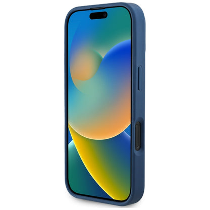 Pouzdro MagSafe pro Apple iPhone 16 Pro Max, Guess, Grained Flowers, Modrá