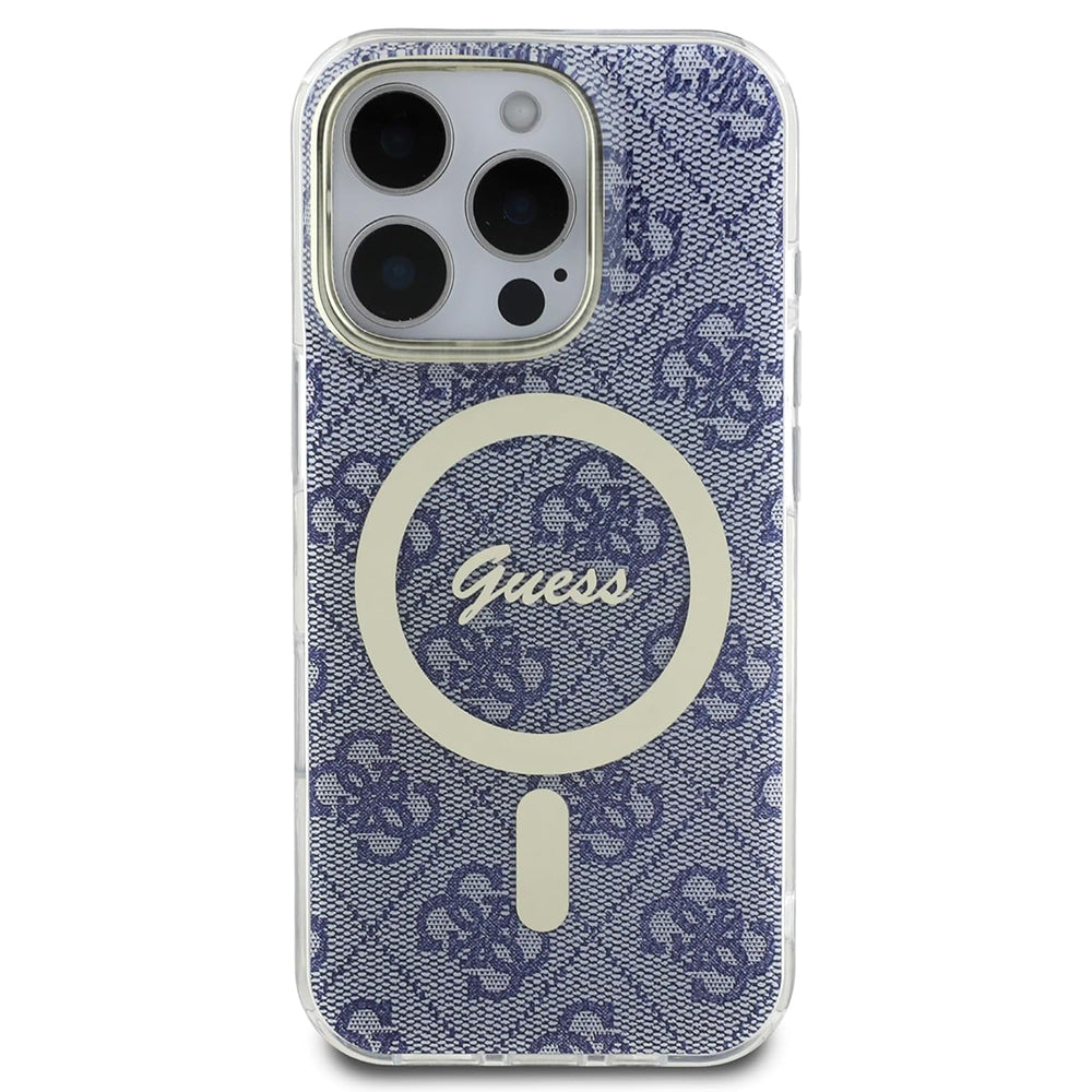 Pouzdro MagSafe pro Apple iPhone 16 Pro Max, Guess, IML 4G, Modrá