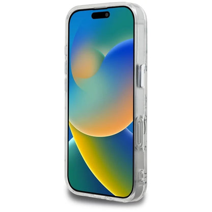 Pouzdro MagSafe pro Apple iPhone 16 Pro Max, Karl Lagerfeld, IML Karl Script Pattern, Bílá