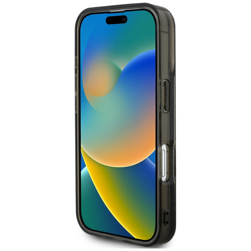 Pouzdro MagSafe pro Apple iPhone 16 Pro Max, Karl Lagerfeld, Liquid Glitter Choupette Logo, Černá