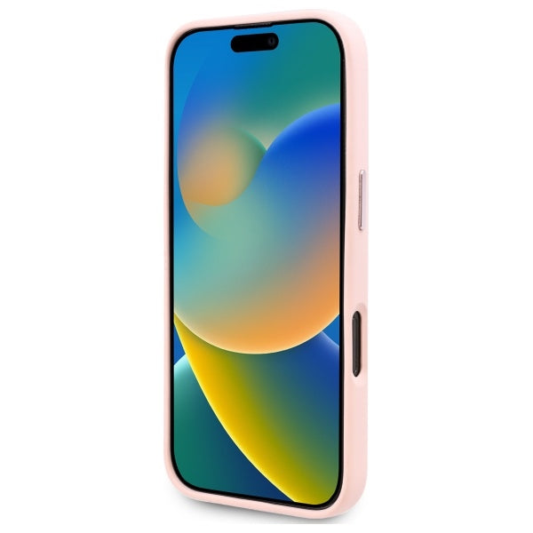 Pouzdro MagSafe pro Apple iPhone 16 Pro Max, Karl Lagerfeld, Silicone Shadow Metal Initial, Růžové