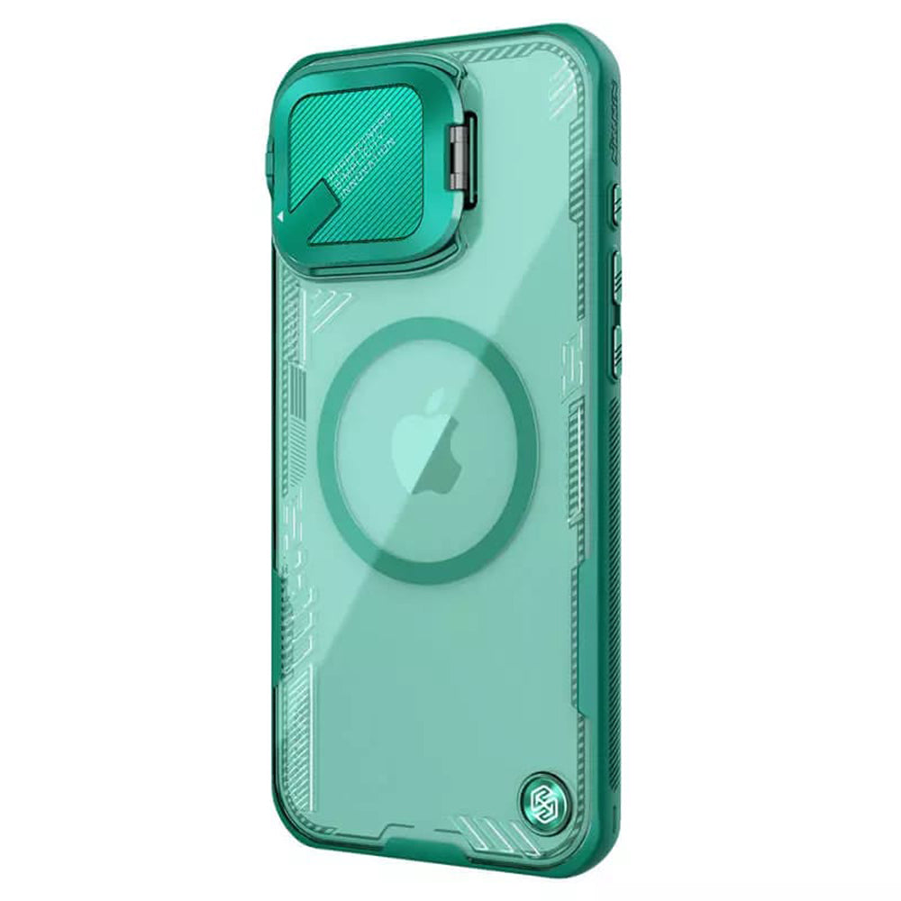 MagSafe pouzdro pro Apple iPhone 16 Pro Max, Nillkin, Iceblade Prop (bez výřezu na kameru), zelené
