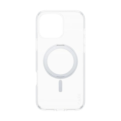 Pouzdro MagSafe pro Apple iPhone 16 Pro Max, PanzerGlass, Care Feature Kickstand, Stříbrně průhledné