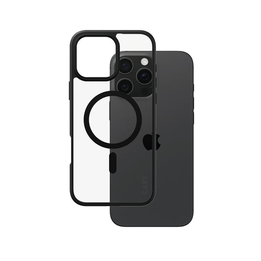 Pouzdro MagSafe pro Apple iPhone 16 Pro Max, PanzerGlass, Care Urban Combat, Černě průhledné