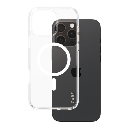 Pouzdro MagSafe pro Apple iPhone 16 Pro Max, PanzerGlass, Care Urban Combat, Bílá Transparentní
