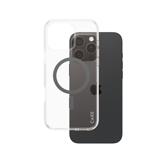 Pouzdro MagSafe pro Apple iPhone 16 Pro Max, PanzerGlass, Care Urban Combat, Černá Transparentní