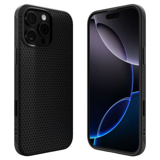 Pouzdro MagSafe pro Apple iPhone 16 Pro Max, Spigen, Liquid Air T, Matně černé