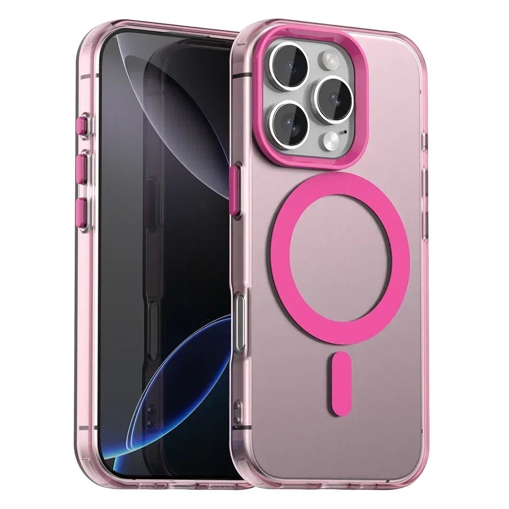 MagSafe pouzdro pro Apple iPhone 16 Pro Max, Techsuit, CandyCase, Růžová