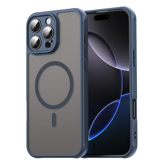 MagSafe pouzdro pro Apple iPhone 16 Pro Max, Techsuit, HaloFrost II, Tmavě modrá