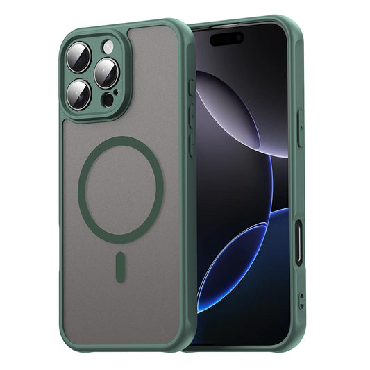 MagSafe pouzdro pro Apple iPhone 16 Pro Max, Techsuit, HaloFrost II, Zelené