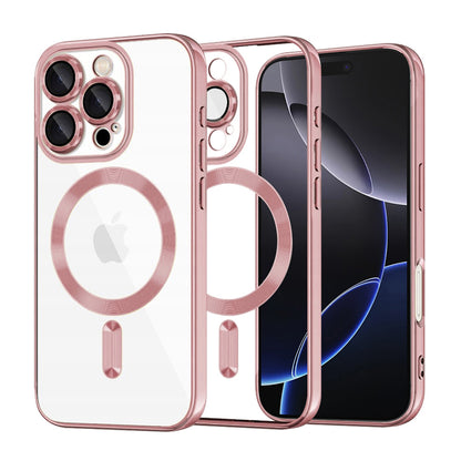 MagSafe pouzdro pro Apple iPhone 16 Pro Max, Techsuit, Luxury Crystal, Růžové
