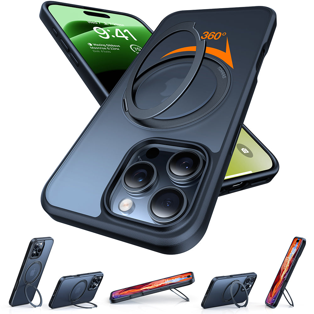 MagSafe Case for Apple iPhone 16 Pro Max, Torras, Ostand Pro, Black