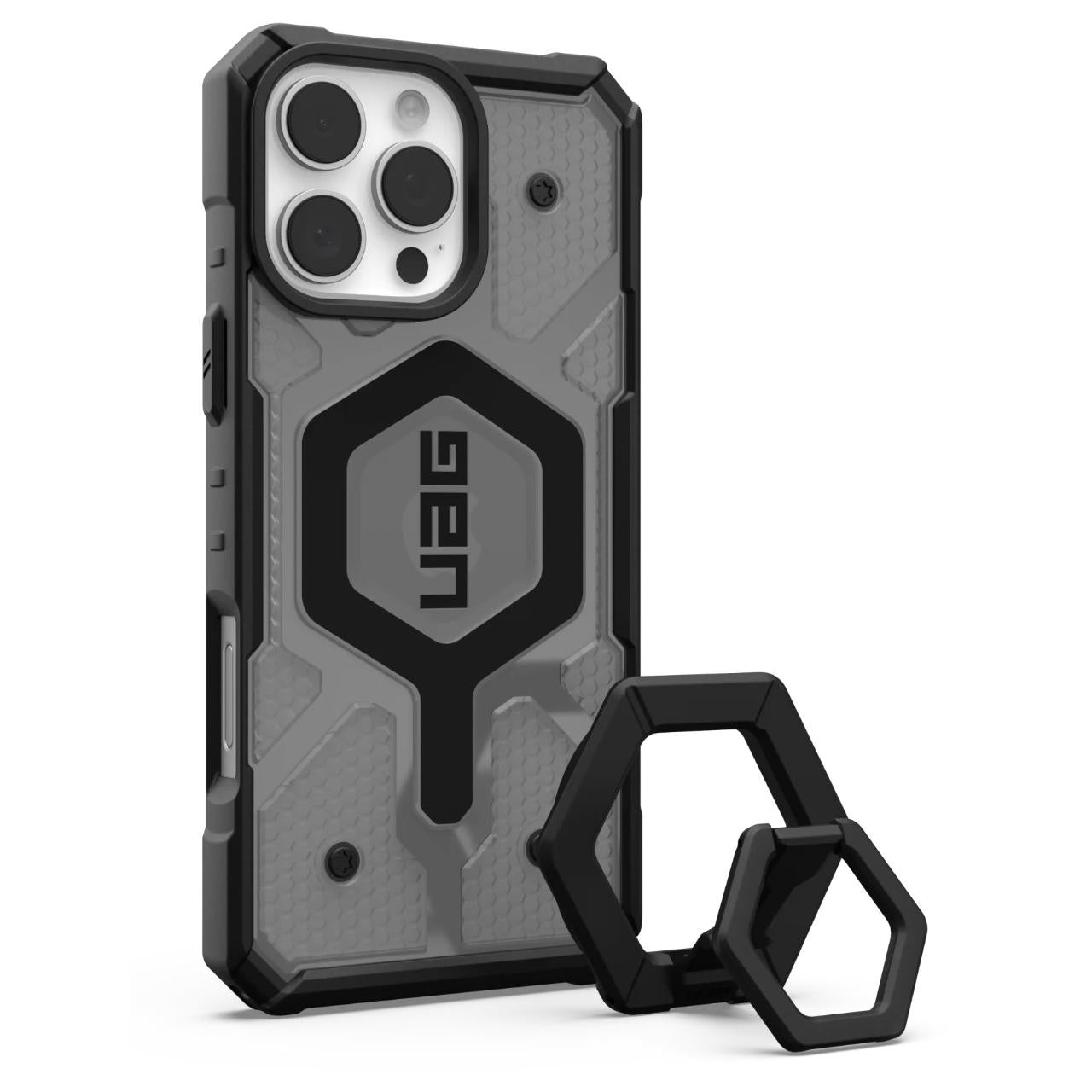 MagSafe pouzdro pro Apple iPhone 16 Pro Max, Urban Armor Gear, Pathfinder Clear Bundle, Šedá