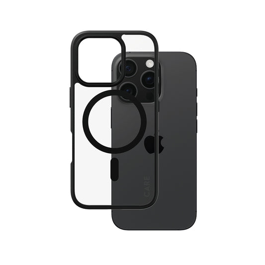 Pouzdro MagSafe pro Apple iPhone 16 Pro, PanzerGlass, Care Urban Combat, Černě průhledné