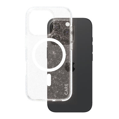 Pouzdro MagSafe pro Apple iPhone 16 Pro, PanzerGlass, Care Urban Combat Star Lit, Bílá Transparentní