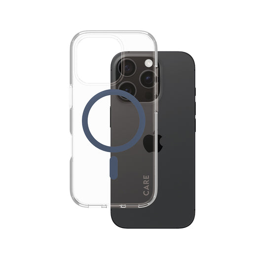 Pouzdro MagSafe pro Apple iPhone 16 Pro, PanzerGlass, Care Urban Combat, Modrá Transparentní