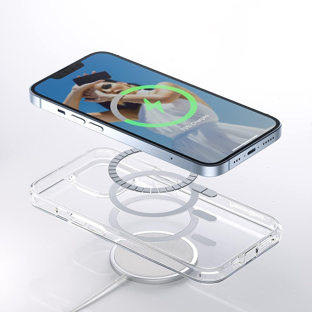 Pouzdro MagSafe pro Apple iPhone 16 Pro, PanzerGlass, HardCase, Bílá Transparentní