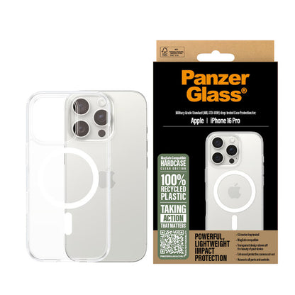 Pouzdro MagSafe pro Apple iPhone 16 Pro, PanzerGlass, HardCase, Bílá Transparentní