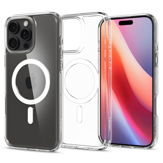 Pouzdro MagSafe pro Apple iPhone 16 Pro, Spigen, Ultra Hybrid, Bílá ACS08129