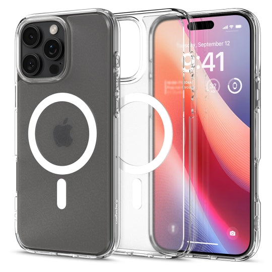 Pouzdro MagSafe pro Apple iPhone 16 Pro, Spigen, Ultra Hybrid, Saténově průhledné ACS08133