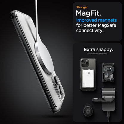 Pouzdro MagSafe pro Apple iPhone 16 Pro, Spigen, Ultra Hybrid, Saténově průhledné ACS08133
