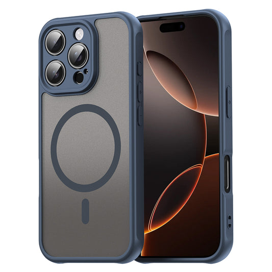 MagSafe pouzdro pro Apple iPhone 16 Pro, Techsuit, HaloFrost II, Tmavě modrá